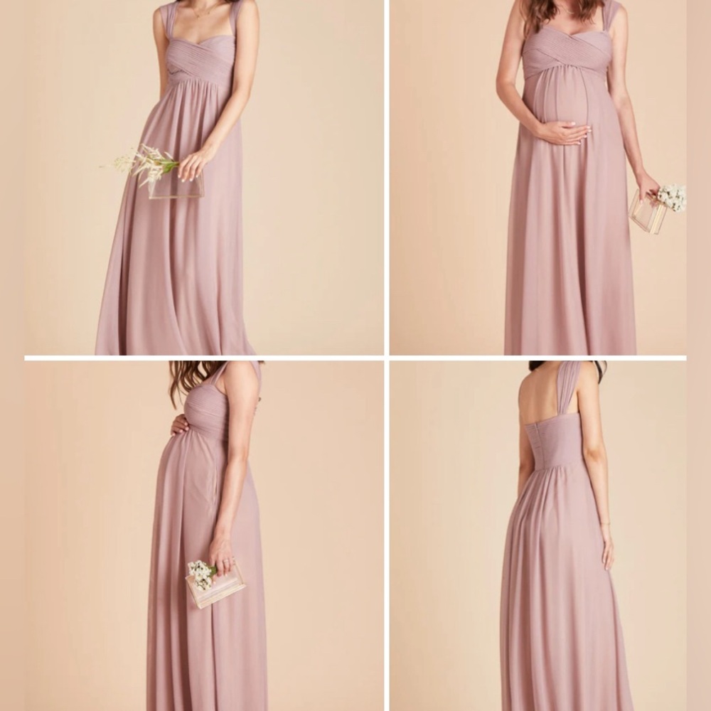 Birdy Gray Maria Convertible Mauve Dress Size Large